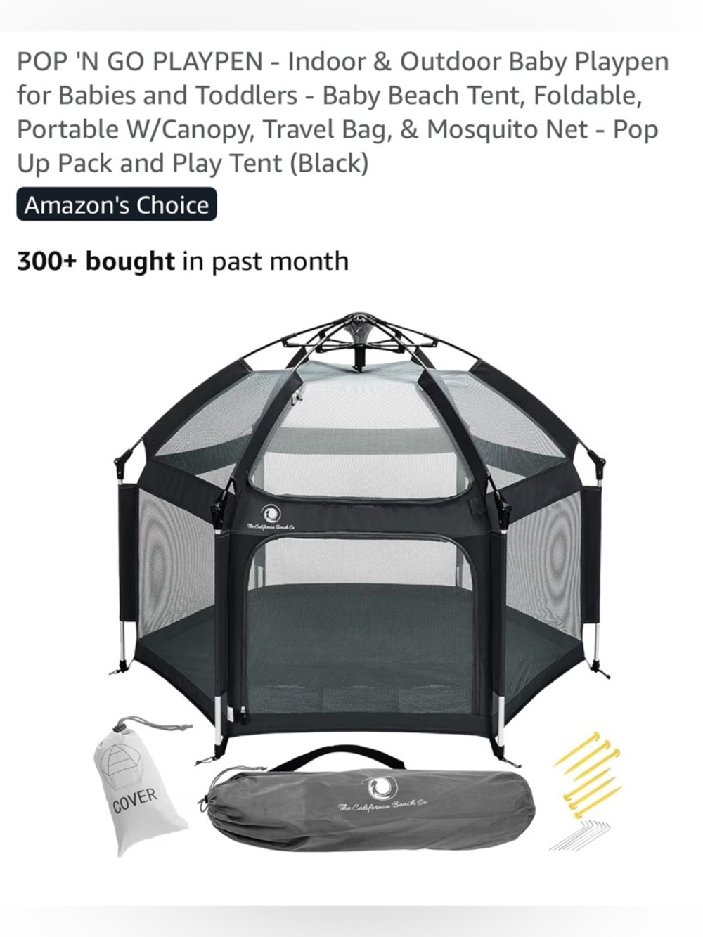 California Beach Co. Pop n Go Playpen AND Playmat